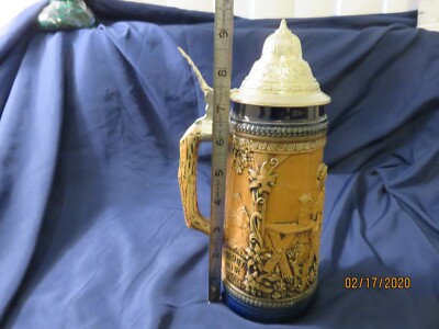 Vintage Gerz German Lidded Beer Stein,Kienen Tropfen,Imbecher Mehr,very nice.