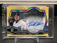 2021 Topps Five Star #4/5 Miguel Cabrera Pentamerous Penmanship Auto Tigers