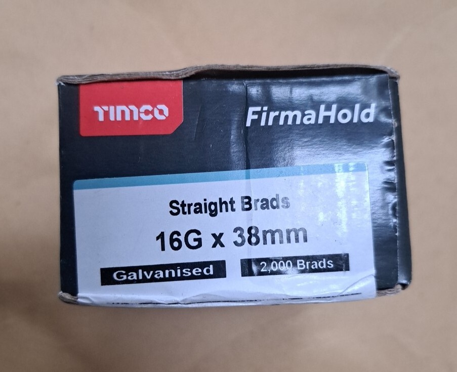 Timco Firmahold Straight 16 Gauge Finishing Brad Nails 38mm (2000) Galvanised