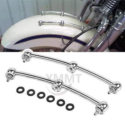Front Fender Side Spear Trim For Harley Softail 86-17 Deluxe FLSTN Classic FLSTC