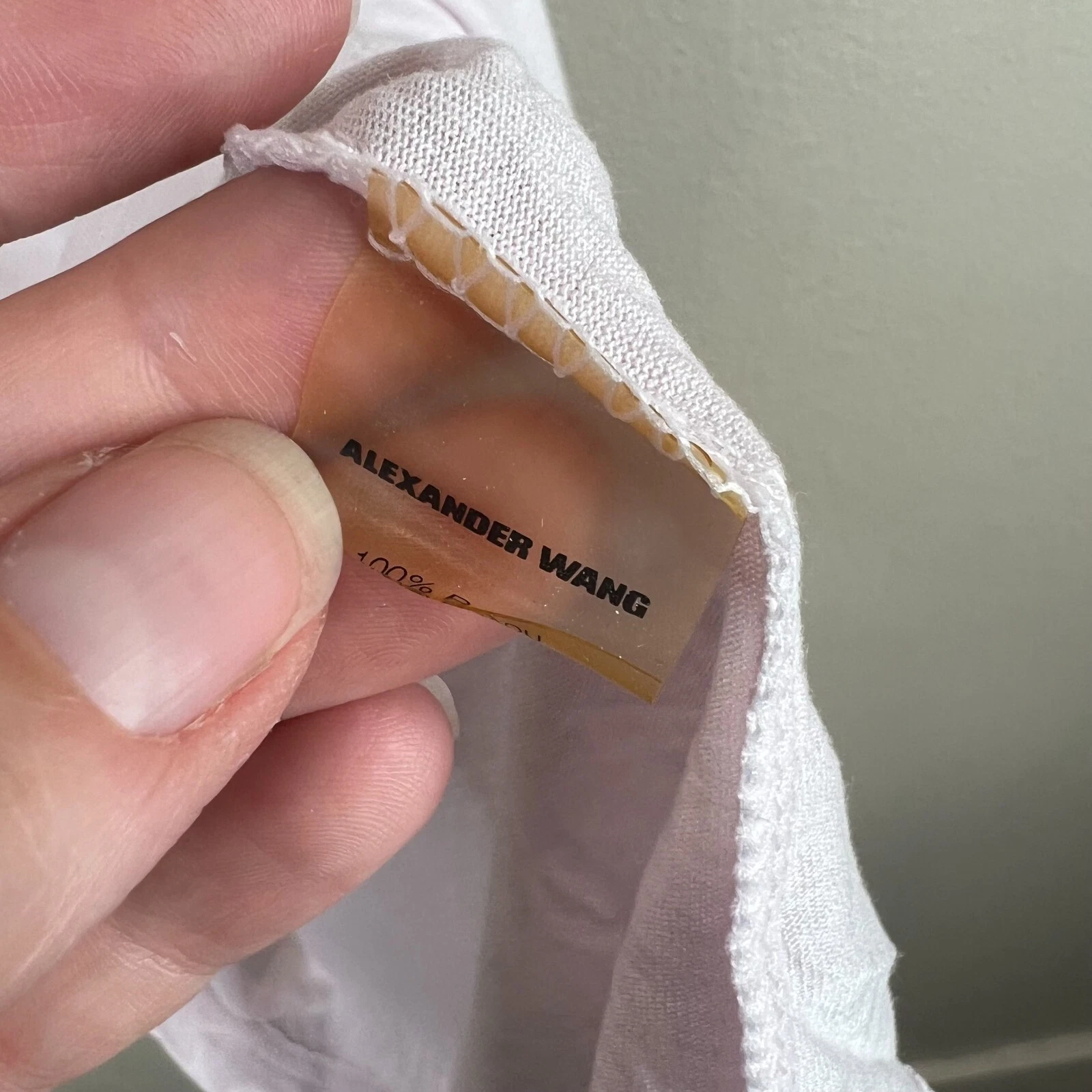 T shirt donna T By Alexander Wang classica con tasca taglia XS lilla manica corta morbida