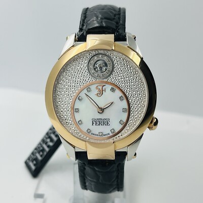 Gianfranco Ferre Women's Diamond Sapphire Crystal Steel Swiss Made