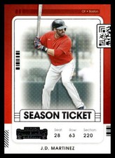 2021 Panini Contenders  J D Martinez #40 Boston Red Sox Baseball Card
