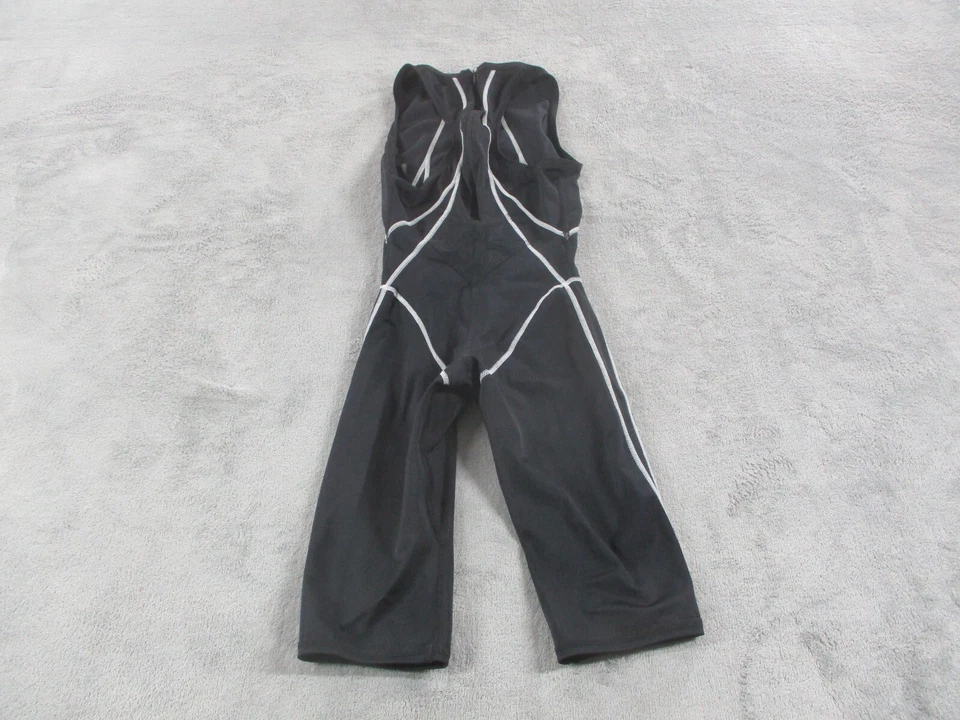 Vintage Nike Competition Kneeskin Swimsuit Shortjohn Bodysuit Black 28 Female - Image 2 of 4
