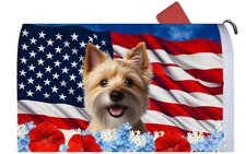 Norwich Terrier Patriotic Mail Box Cover