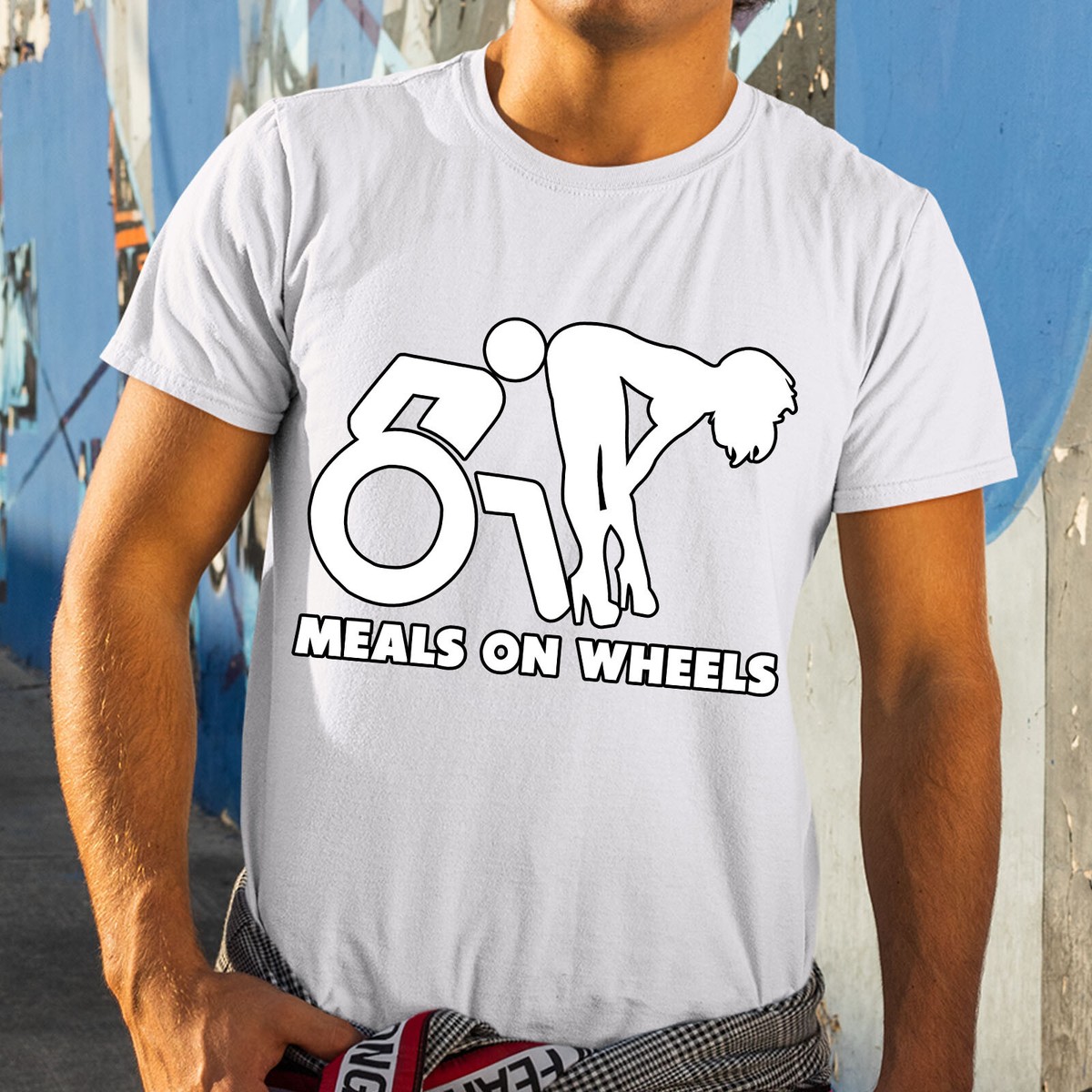 Maglietta Umoristica Meals On Wheels - Battuta Divertente E Un Po' Grezza, Taglia Regolare