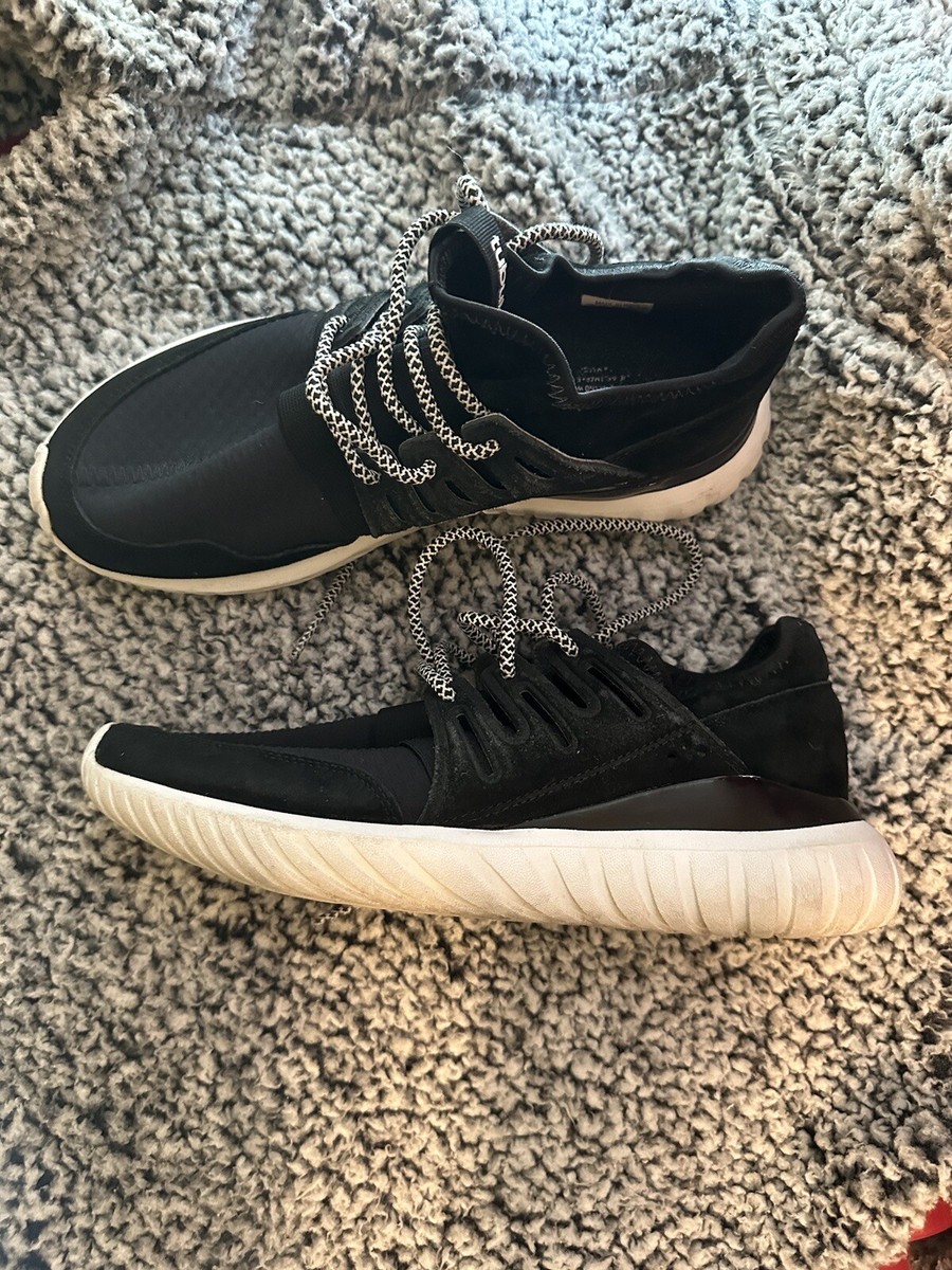 ADIDAS ORIGINALS TUBULAR RADIAL BB2401 WHITE/ BLACK MEN'S RUNNING SHOES Sz 