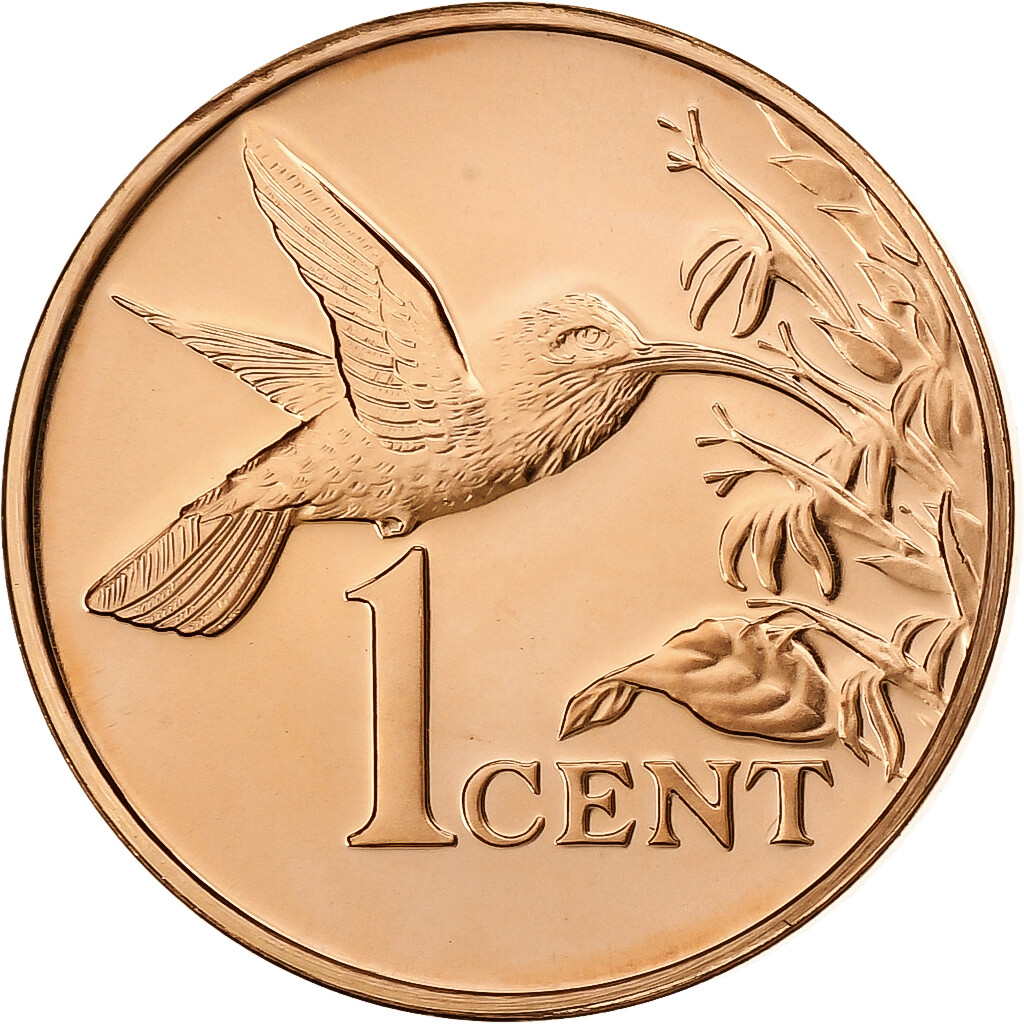 1220190] TRINIDAD & TOBAGO, Cent, 1975, Franklin Mint, MS, Bronze