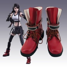 Cosplay Tifa Lockhart Shoes Halloween Cosplay Costumes Boots Prop Accessories PU