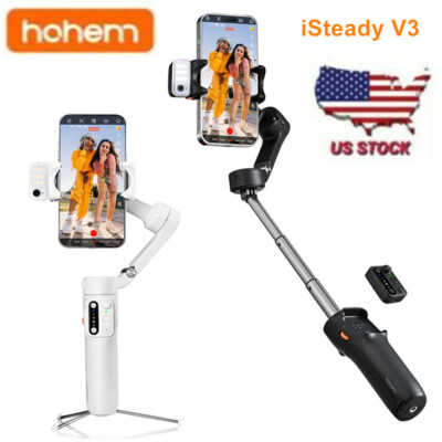 Hohem iSteady V3 3-Axis Phone Gimbal Stabilizer AI-Tracking Magnetic Fill Light