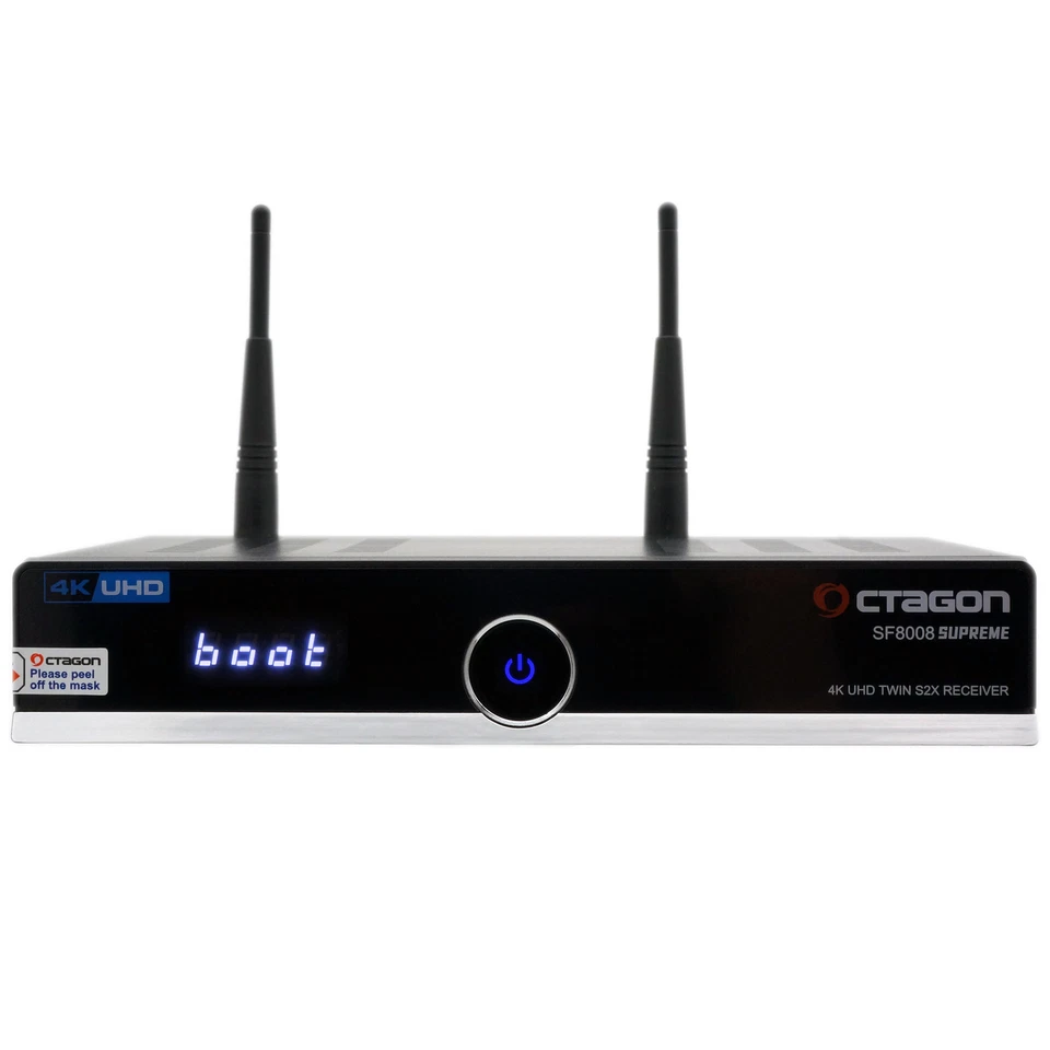 Octagon SF8008 4K TWIN SUPREME UHD E2 2xDVB-S2X Linux PVR Twin Sat Receiver M.2 - Bild 2 von 4