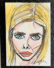 ACEO, ATC Artist Trading Card Sarah Michelle Gellar Buffy The Vampire Slayer C43
