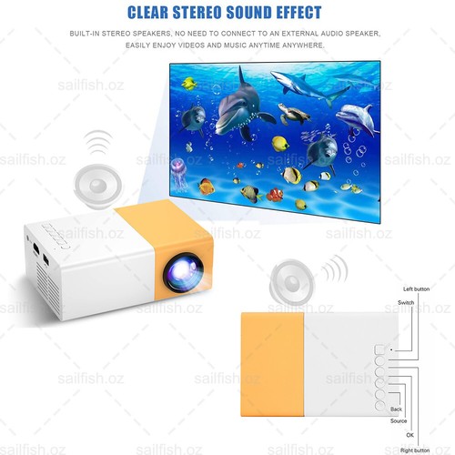 Mini Projector HDMI USB LED HD 1080P Home Cinema Portable Pocket Projector Party - Picture 11 of 22
