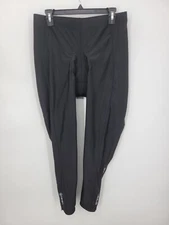 Canari Cycling Pants Mens XL Black Padded Zip Ankle Stretch Bike Activewear