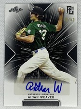 2021 LEAF PERFECT GAME AUTO AIDAN WEAVER BLACK PAPER  18/50