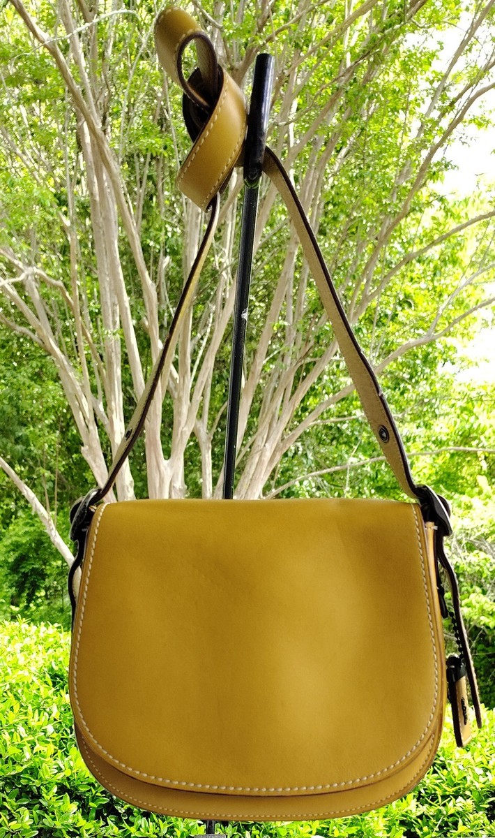 Coach 1941 SMALL 20115 Saddle 23 Mustard Yellow Leather Shoulder