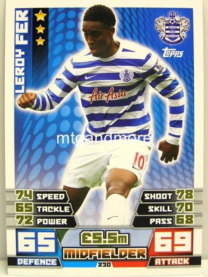 Match Attax 2014/15 Premier League - #230 Leroy Fer - Queens Park Rangers