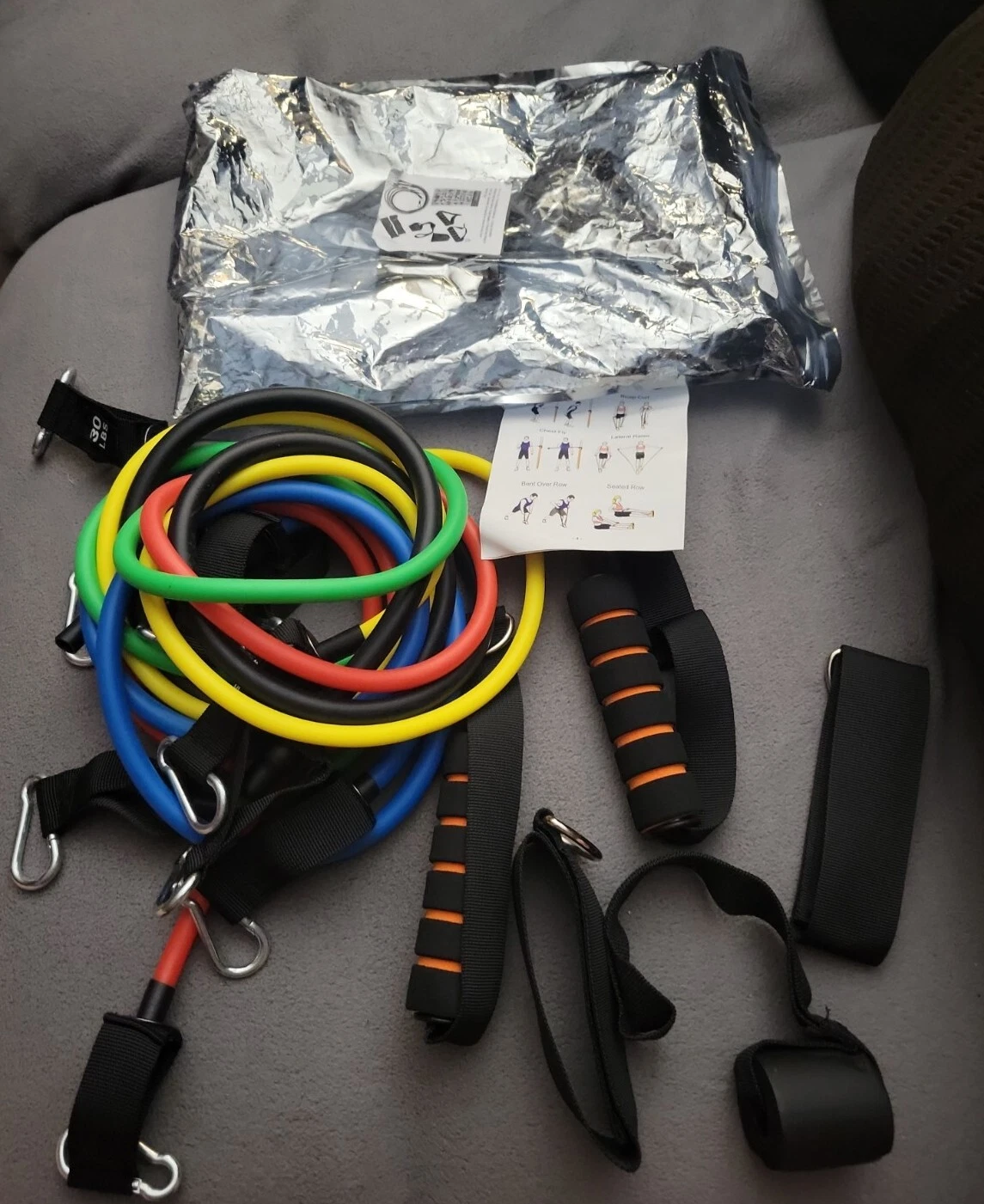 Best Bands 11-Piece Resistance Bands Set- 5 Bands, 2 Handles, Foot Rings & More