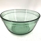 Anchor Ovenware Mixing Bowl 1.5 QT Oven Microwave Safe Clear Green Glass