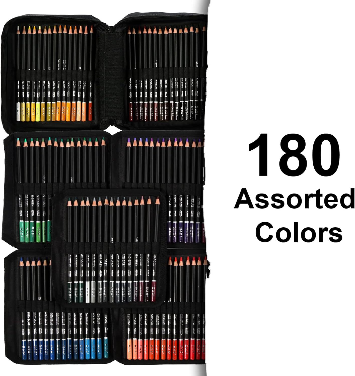 180PCS Colored Pencils Kit, Art Supplies For Adult Coloring, Oil Based