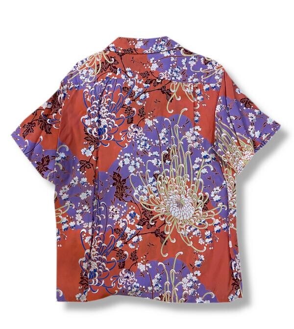 SUN SURF ROYAL FLOWER SS38793 RED HAWAIIAN ALOHA SHIRT RAYON size