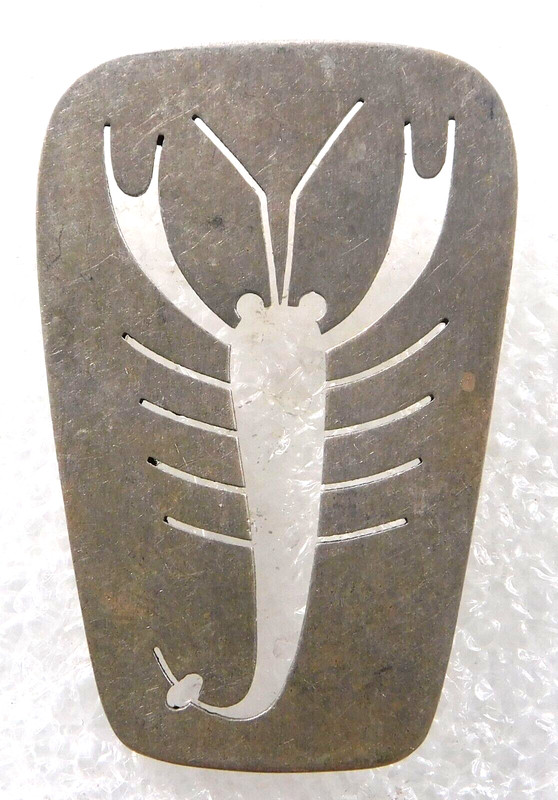 ARTISAN STERLING Cutout HANDMADE Vintage Lobster or Scorpion PIN