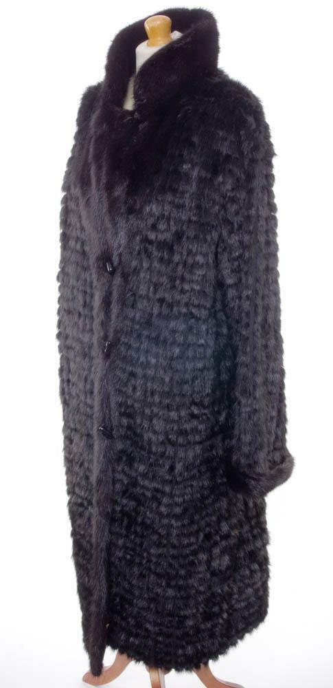 ALTRA Cappotto di pelliccia di visone tagliato lussuoso SAGA VISONE UK 14 16 US 12 14 EU 40 46 INCONTAMINATO