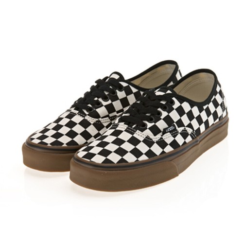 vans authentic checkerboard gum plimsolls