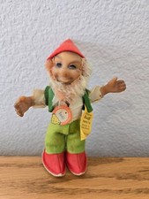 Vintage Steiff Lucki Elf Gnome Dwarf Doll Germany Circa 1957 - 6 inches