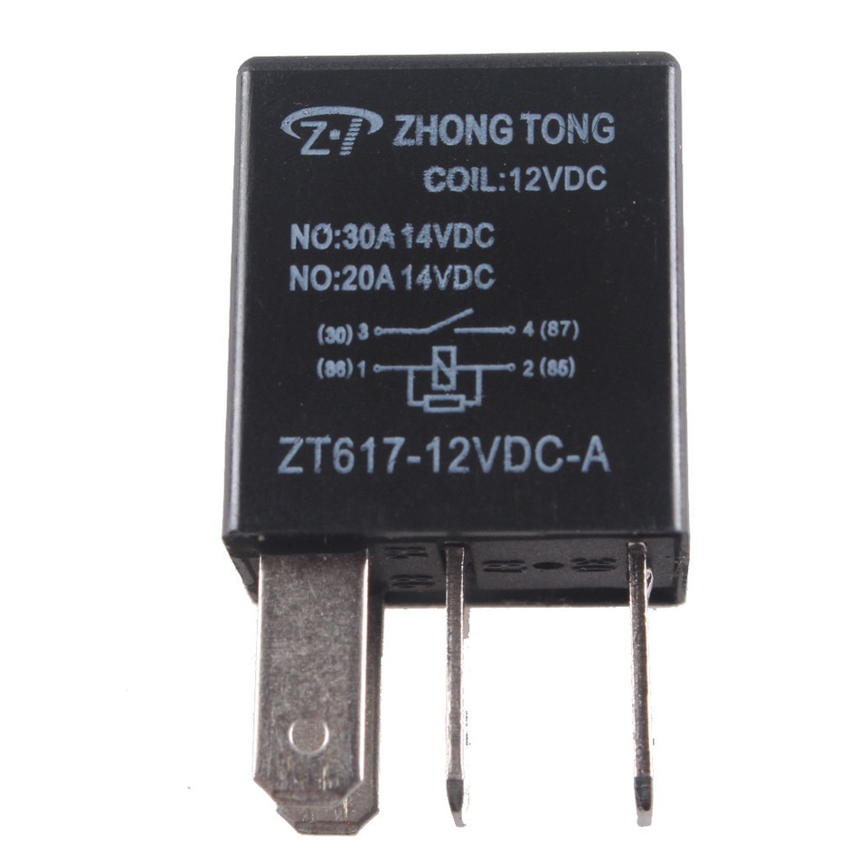 2x 12V 30A Relais Mit Sicherung - 4-Pin Leistungsrelais Für Auto & Motorrad