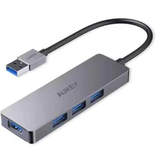 Aukey CB-H36 4-Port USB A 3.0 Hub Superspeed Data Transfer NEW