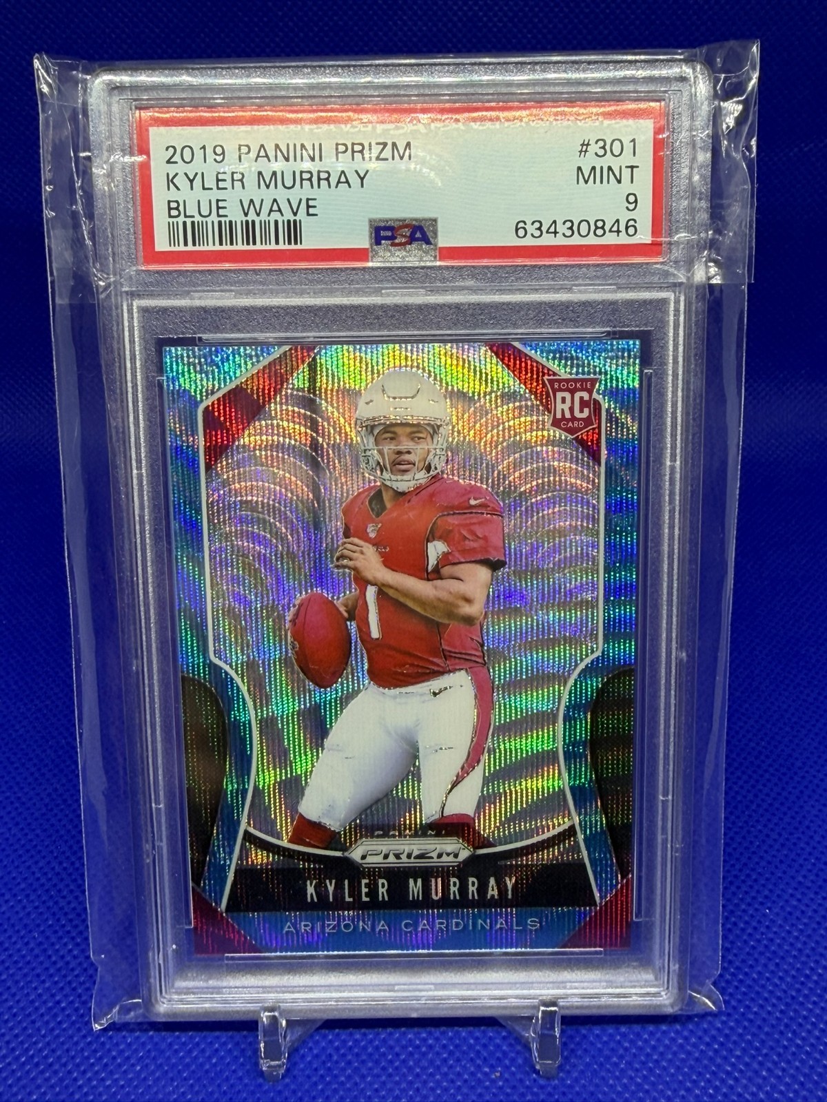 2019 Panini Prizm KYLER MURRAY Blue Wave /199 - ROOKIE - PSA 9!