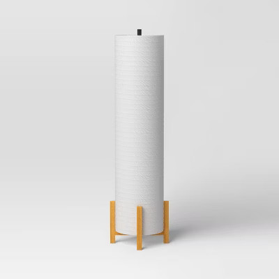 Paper Floor Lamp Natural Wood - Room Essentials ETL Listed Modern Cylinder 3790₽