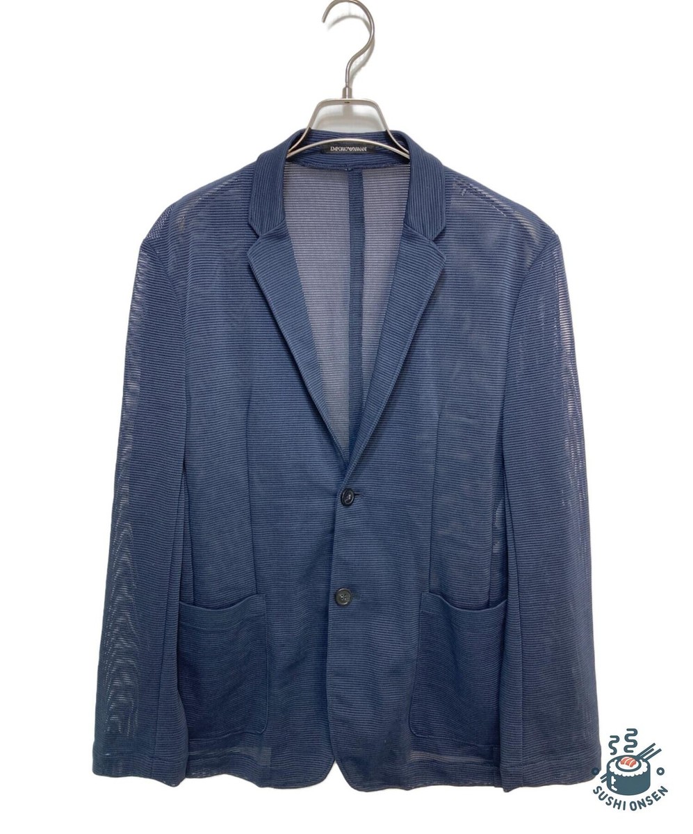 EMPORIO ARMANI EMPORIO ARMANI Mesh 2B Jacket, Navy Size: 48 Navy
