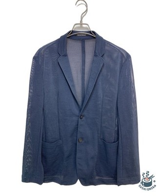 EMPORIO ARMANI EMPORIO ARMANI Mesh 2B Jacket, Navy Size: 48 Navy