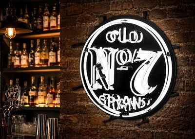 Jack Daniels Old No. 7 Brand Neon Sign - Lives Here - 24