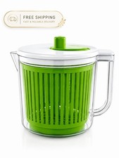 Large Salad Spinner Vegetable Leaf Dryer Drainer Colander 2.5L Plastic Bowl uk