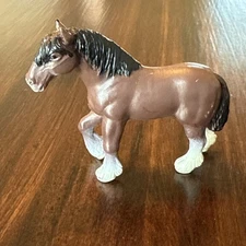 Safari Ltd Brown Shire Stallion Clydesdale Draft Horse Animal Figure Toy