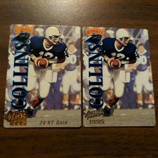 2 Kerry Collins PENN STATE 1995 Action Packed Rookie #41 & 24KT GOLD 20G NFL RC