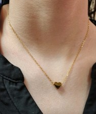 Festive Dainty Heart Necklace 18 k Gold Plated