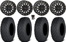 System 3 SB-6 15" Wheels Black (4+3) 30" Coyote Tires Can-Am Commander Mav