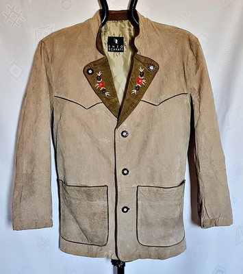 JACKET VINTAGE ENZO SCAPATI TRACHTEN OKTOBERFEST DIRNDL TYROL LEATHER MENS 40 50