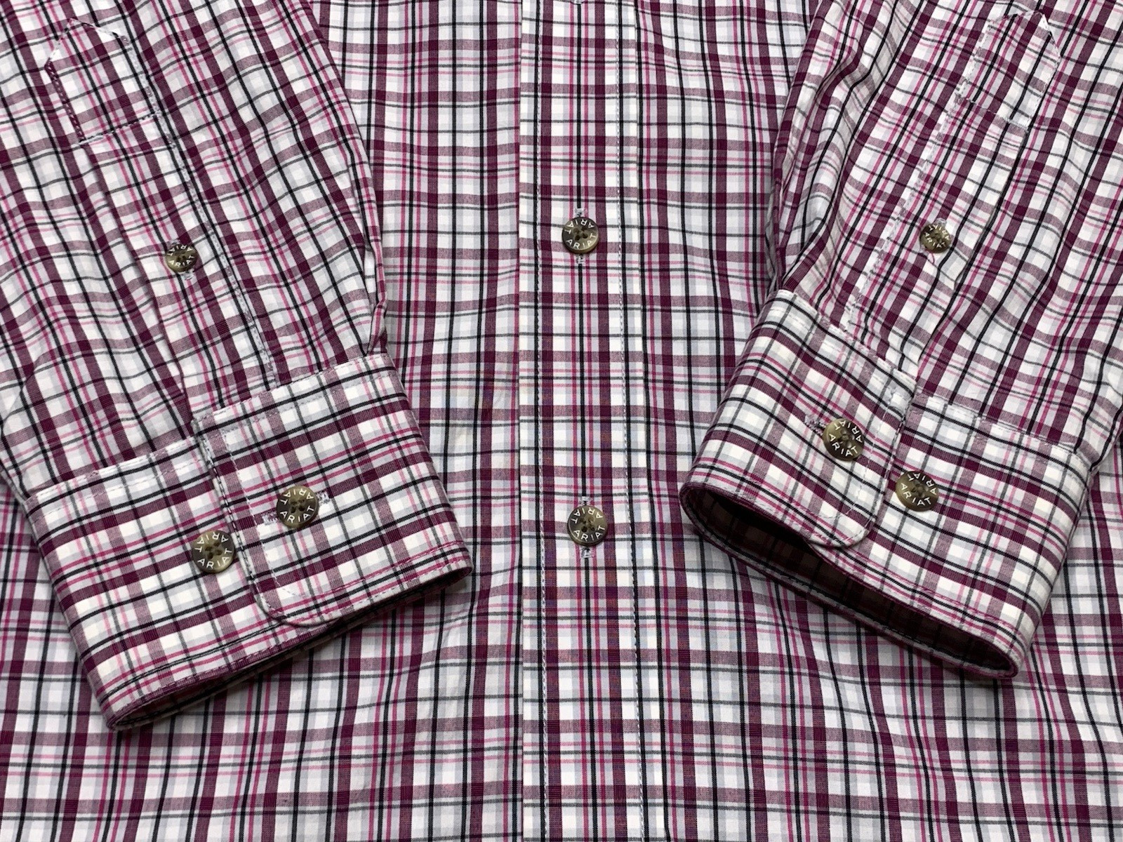 Ariat Pro Series Small Button Down Multicolor Pla… - image 5