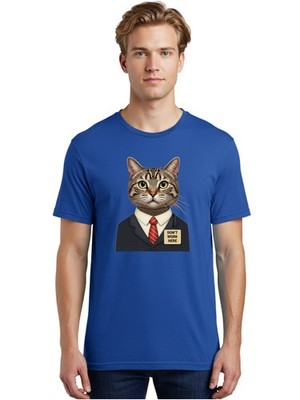 Cat-In-Suit Mens Graphic Tee, 100% Cotton, Casual Summer Wear