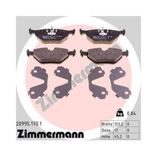ZIMMERMANN Bremsbel�ge Hinterachse f�r BMW 5 3 7 Z3 E30 E36 E34 E32