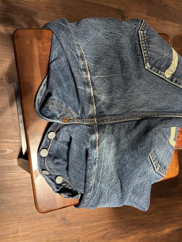 EVISU 白　Lot 2000 32×34 Vtg EVISU No.1 Lot 2000 Jeans White Paint Selvedge Fits W30 x L29