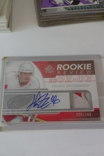 2008-09 SP Authentic - Rookie Review Autograph Patch Henrik Zetterberg 90/100