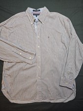 Tommy Hilfiger Mens XXL Button Down Shirt Classic Preppy Casual Y2K