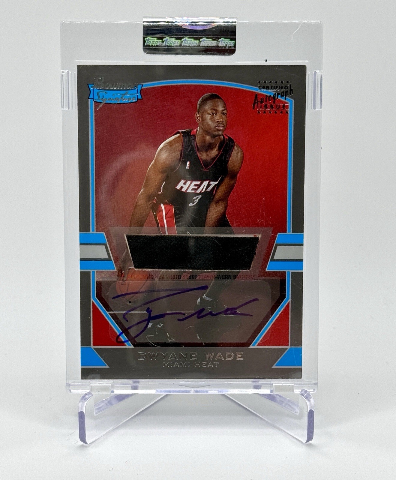 Dwyane Wade 2003-04 Bowman Signature Silver Patch Auto /249 #79 RC HOF HEAT SSP