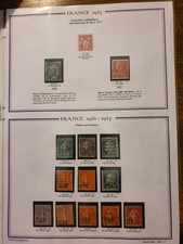 Anciens timbres de France sur page d'album, 1925-27 YT 209, 217-228, 243